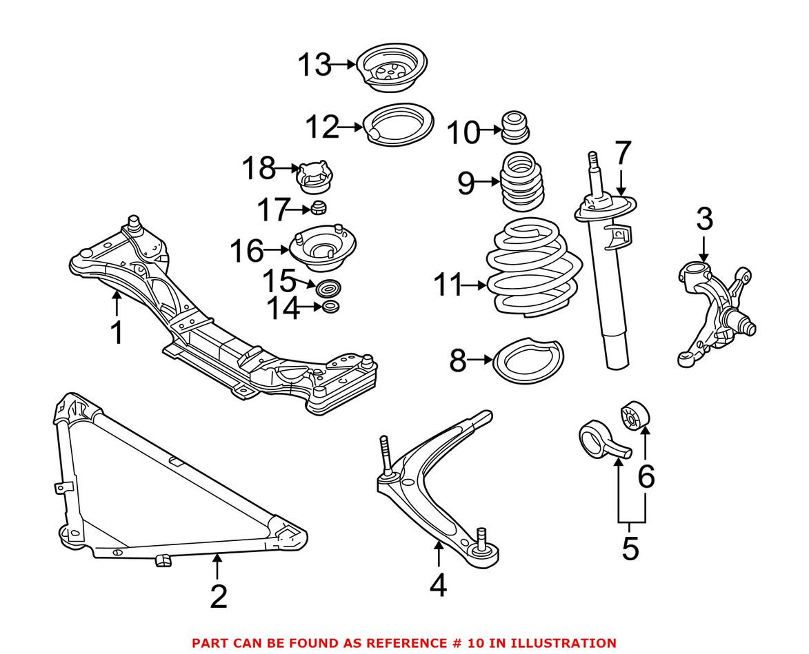 BMW Strut Bump Stop - Front 31331094750